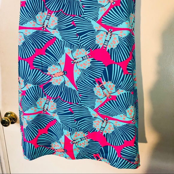 Boutique-Tracy Negoshian blue cold shoulder dress - Picture 6 of 8